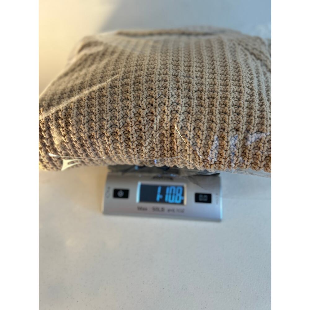 J. CREW Women's Turtleneck Cotton Poncho Sweater Tan Size XS/S Preppy - Picture 10 of 10